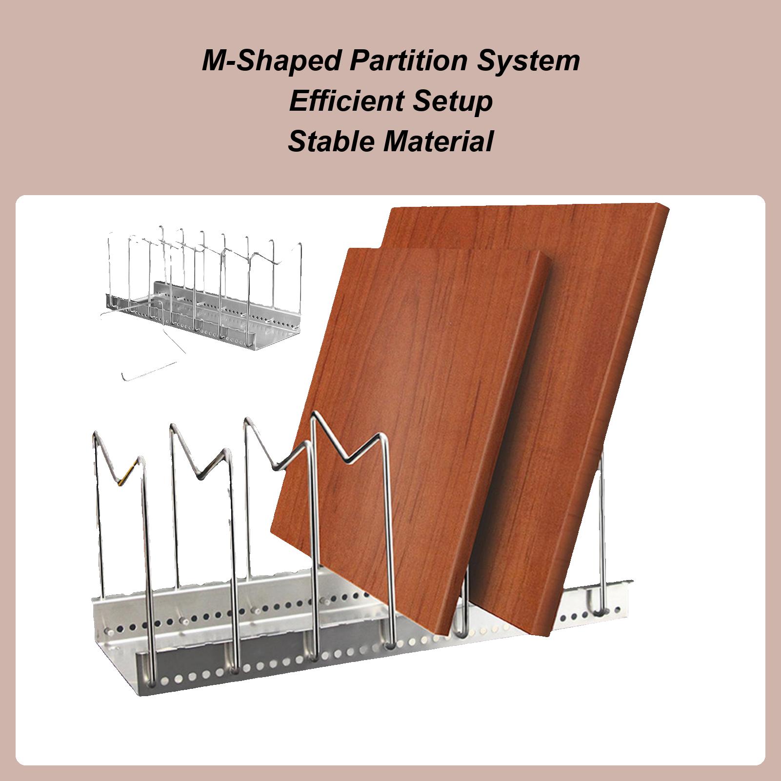 

Cutting Board Holder Kitchen Accessory Storage Non Slip Cutting Board Rack with 7 Compartments for Cabinet Pantry Dining Room CHINA