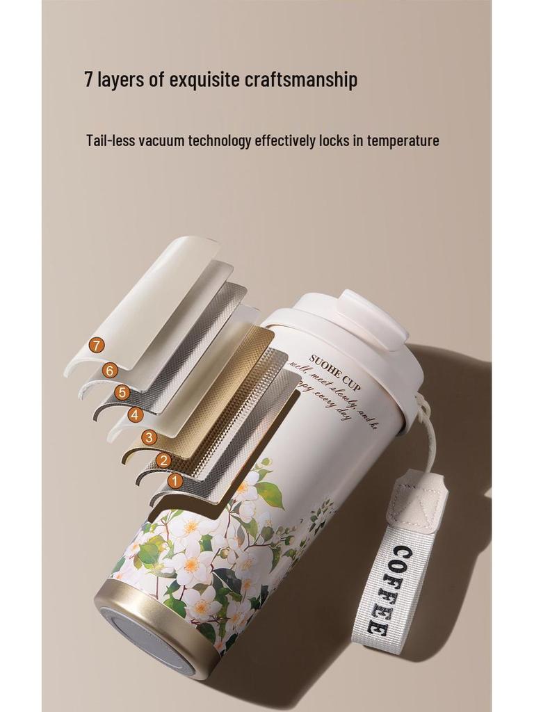 Lily of the Valley High-End Insulated Coffee Travel Mug