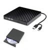 Yowodana CD DVD Compatible with Read External Optical External CD Optical Quiet Drive, External, USB3.0 Type-C, Win/Mac/Linux, DVD/CD/VCD & Write,