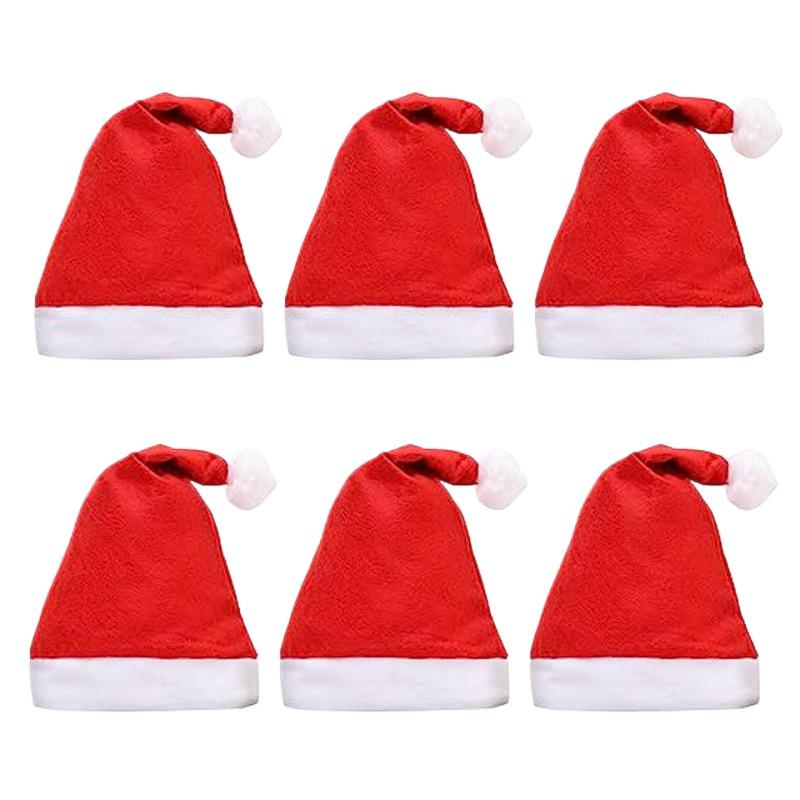 New Christmas Decorations Plush Santa Hats Red Santa Hats For Adults And Children