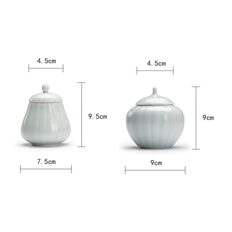 Creative Small Tea Jar household ceramic moisture-proof tea storage jar Small portable tea storage sealed jars Teaware Caddies