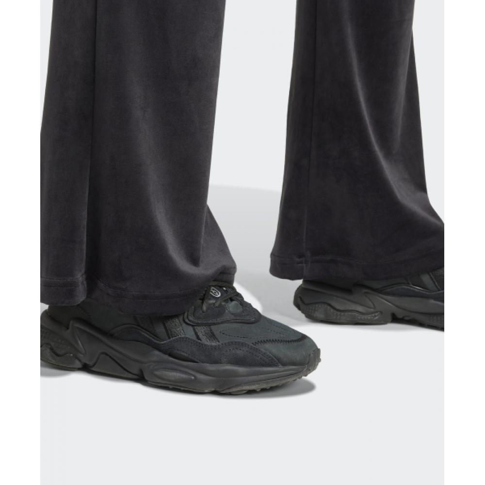 Adidas Rhinestone Trefoil Velvet Pants   Black Iy5468