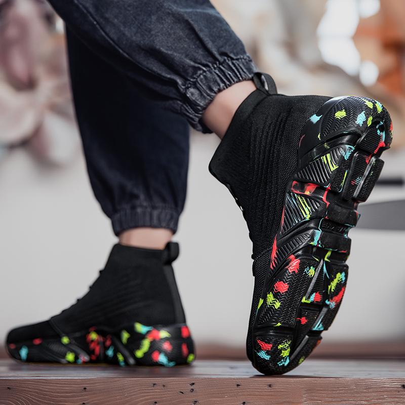 Fashion High Top Women Sneakers Warm Socks Shoes Women's Sports Shoes Zapatillas De Mujer Men Casual Shoes Size 35-47