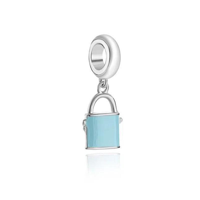 Newest Copper Romantic Valentine'S Day Locks And Keys Charm Bead Fit Original Pendant Bracelet Diy Women Jewelry