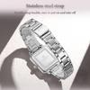 NAVAFORCE Women's Quartz Watch Ceremony Party Stainless Steel Strap Waterproof Square Roman Dial Women's Casual Fashion Accessories Watch NF5065