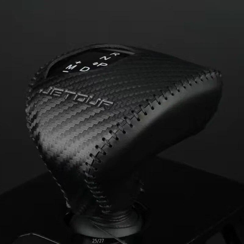 Pour Chery Jetour X70 X90 Plus - Colliers de tête de levier de vitesse de voiture, Couvercle de pommeau de levier de vitesse de voiture, Accessoires de protection