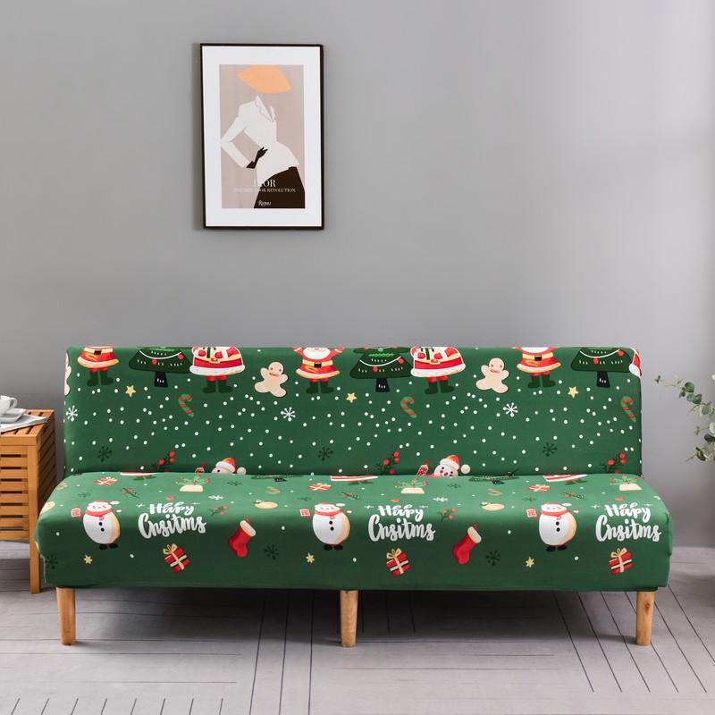 Christmas decoration folding sofa bed cover sofa covers spandex double seat cover slipcovers for living room geometric print
