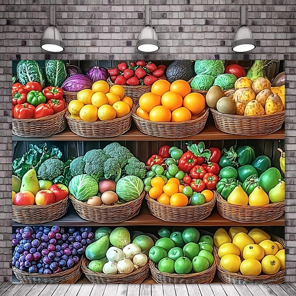 1Pcs Vibrant Fruit Harvest Festival Scene Decoration Background Celebration Backdrop Decorations For Photo Studio Booth Party