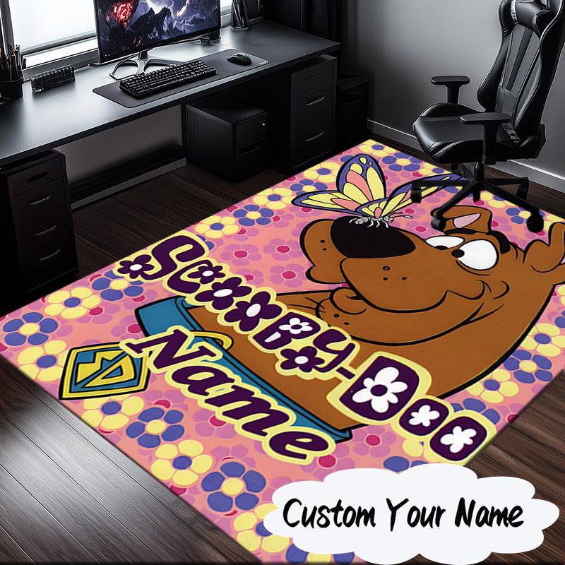 Custom Name Rug Scooby dog Carpet Game rug Area Rug Suitable for Kitchens, Homes, Offices, Living Rooms,Home Decor,Birthday Gift