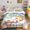 Cute Giraffe Lying On Clouds Print Soft Comfortable Duvet Cover Bedding Set Included 1*Duvet Cover 2*Pillowcases Luxury Gifts