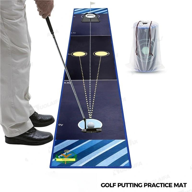 Indoor Golf Putting Mat Portable Multifunction Anti Islip Professional Putter Trainer for Park Lawn Garden Office Golfer