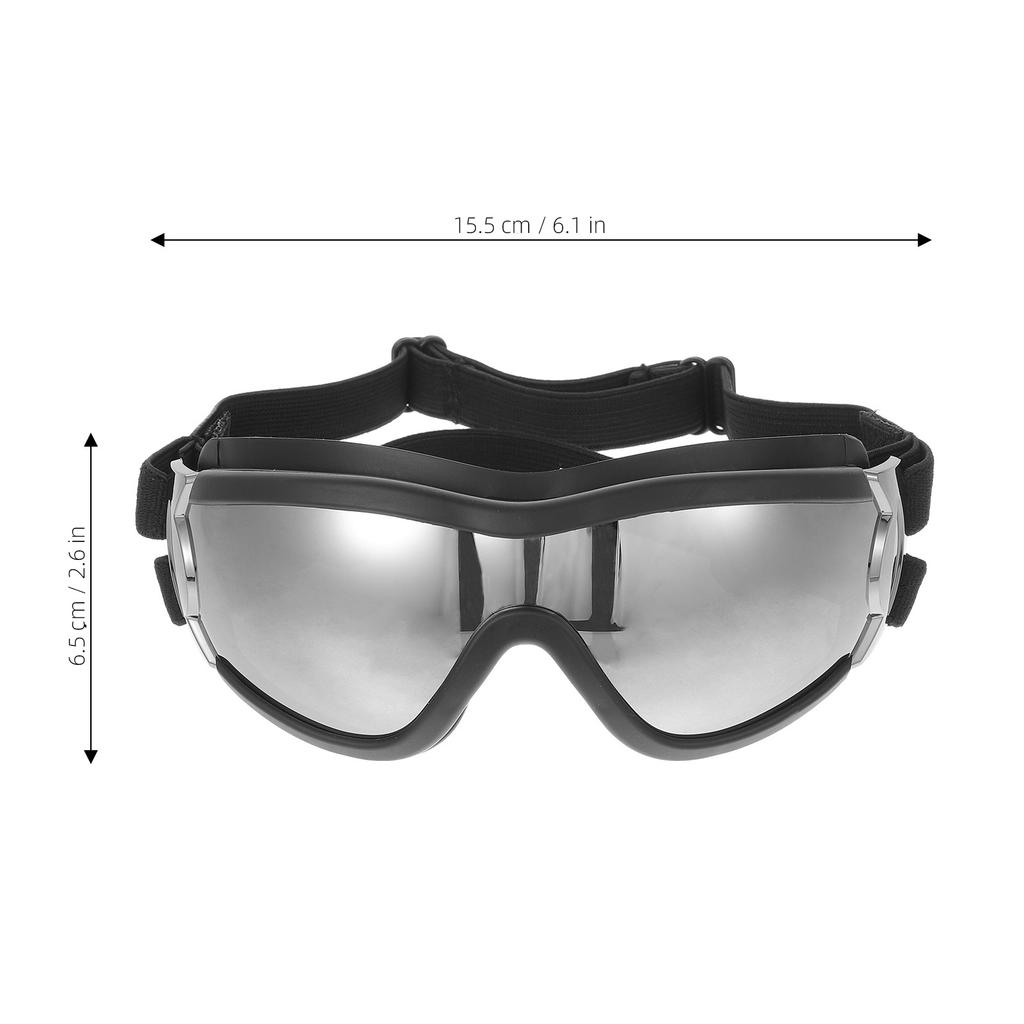 Pet Goggles Dog Eye Protection Outdoor Windproof Uv Resistant Lightweight Comfortable for Walking Running Transparent