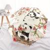 1pc Panda Blossom Automatic Umbrella with 8-Rib Compact Design, Foldable & Portable for Outdoor Leisure, Everyday Use197