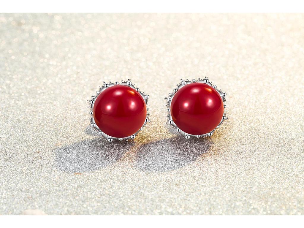 Roztomilé oboustranné náušnice s perlovou krajkou - Valentýnský a vánoční dárek pro ženy