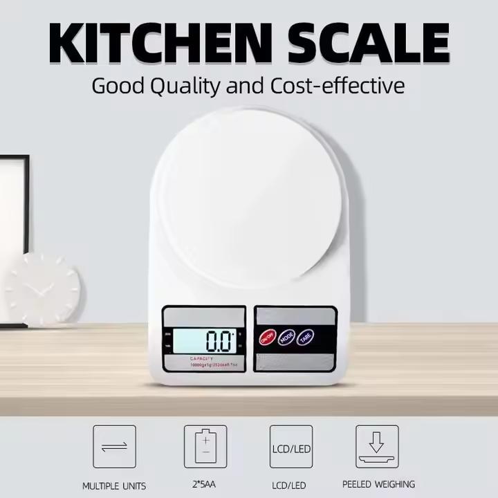 Kitchen Scale Digital 1Kg 10Kg , Electronic Kitchen Postal Scales Postage
