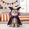 Stand Collar Dog Purple Cloak Horns Cat Gothic Headband Pet Bat Costume  Festival Carnival
