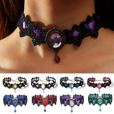 Braided Lady Choker Personality Geometric Dress Up Women Lacework Party Wedding Necklace