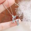 Korean Style Butterfly Clavicle Necklace: Elegant, High-End, Non-Fading Design for Women