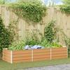 Raised Bed Light Brown 240 x 80 x 45 cm Galvanized Steel