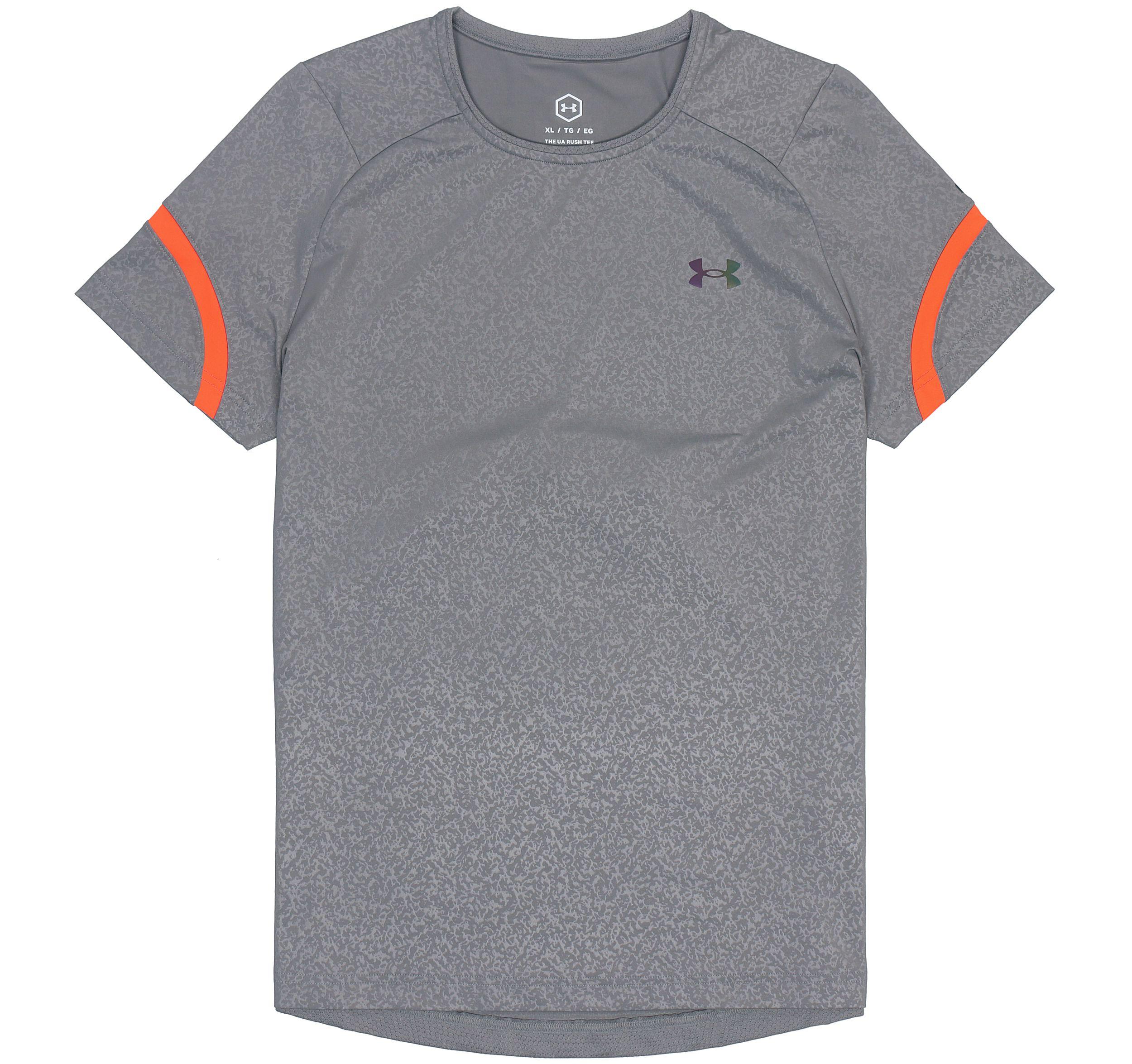 Under Armour RUSH T Shirt Men s Dark Wolf Gray 1366064-066 L