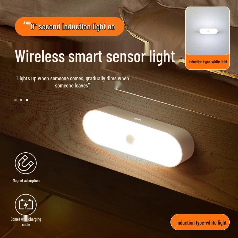 Smart Rechargeable Sound-Controlled Night Light with Motion Sensor for Hallway and Stairwell