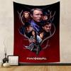 Hannibal TV Series Poster Tapestry Wall Hanging, Dark Crime Thriller Art, Cinematic Wall Decor for Bedroom Living Room Dorm