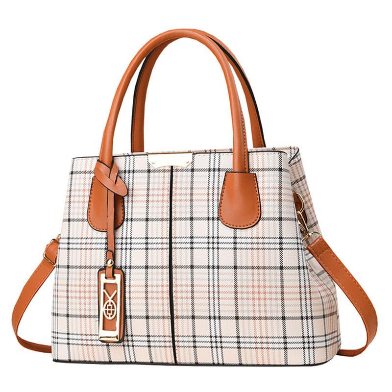 Stilvolle grenzüberschreitende Tragetasche mit gestickten Details für Mütter mittleren Alters