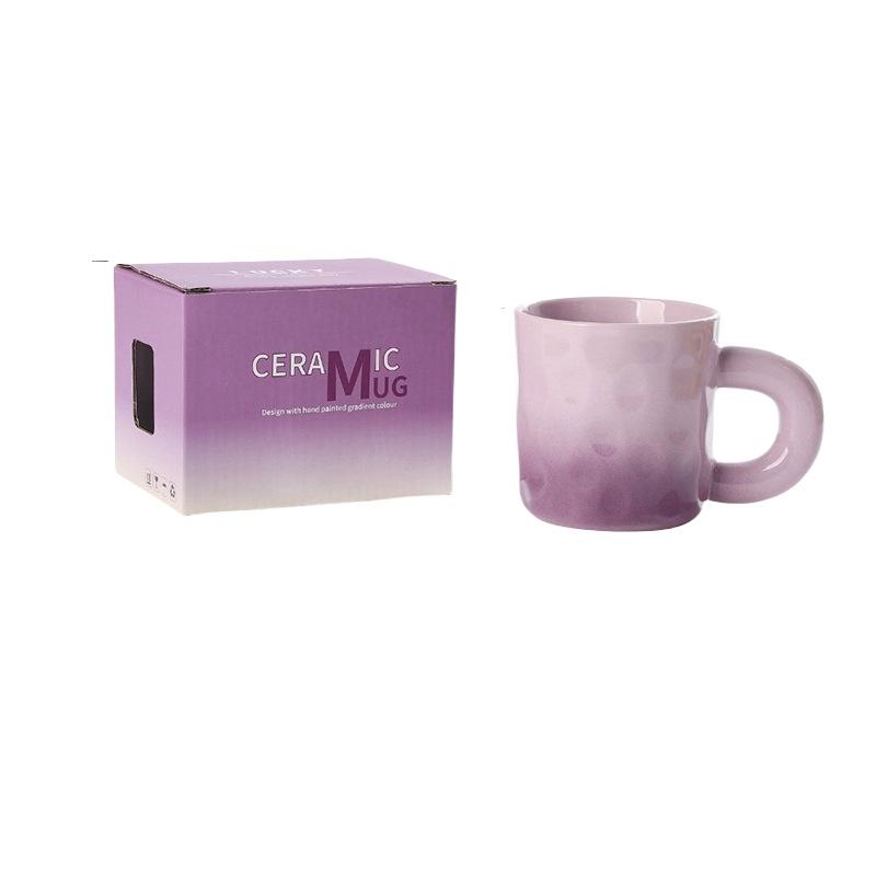 1PC  Explosions Gradient Mug Lovers High-value Cream Ins Wind Ceramic Cups with Gift Cups Wholesale Coffee Mug