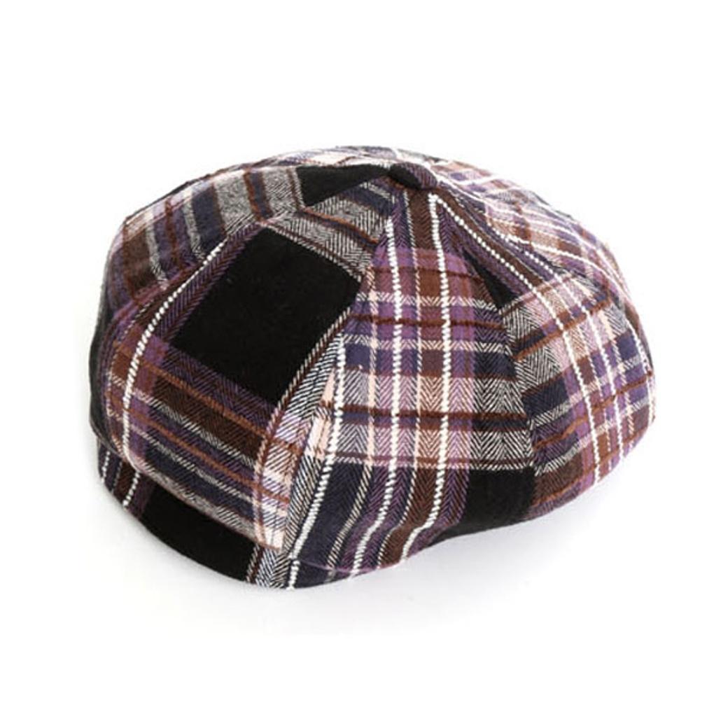 Squaz Beret SD716 3COLOR Baker Hat Check Hat