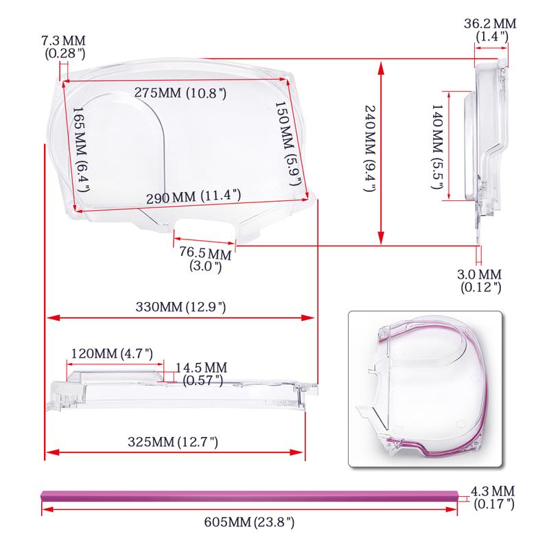 Coperchio Cinghia di Distribuzione Puleggia Ingranaggio Cam Trasparente Per 05-07 Mitsubishi Lancer Evolution 9 EVO IX 4G63t CT9A CT9W Policarbonato