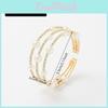 Artificial Pearl Multilayer Ladies Bracelet With Rhinestone Clasp For Travel Gift