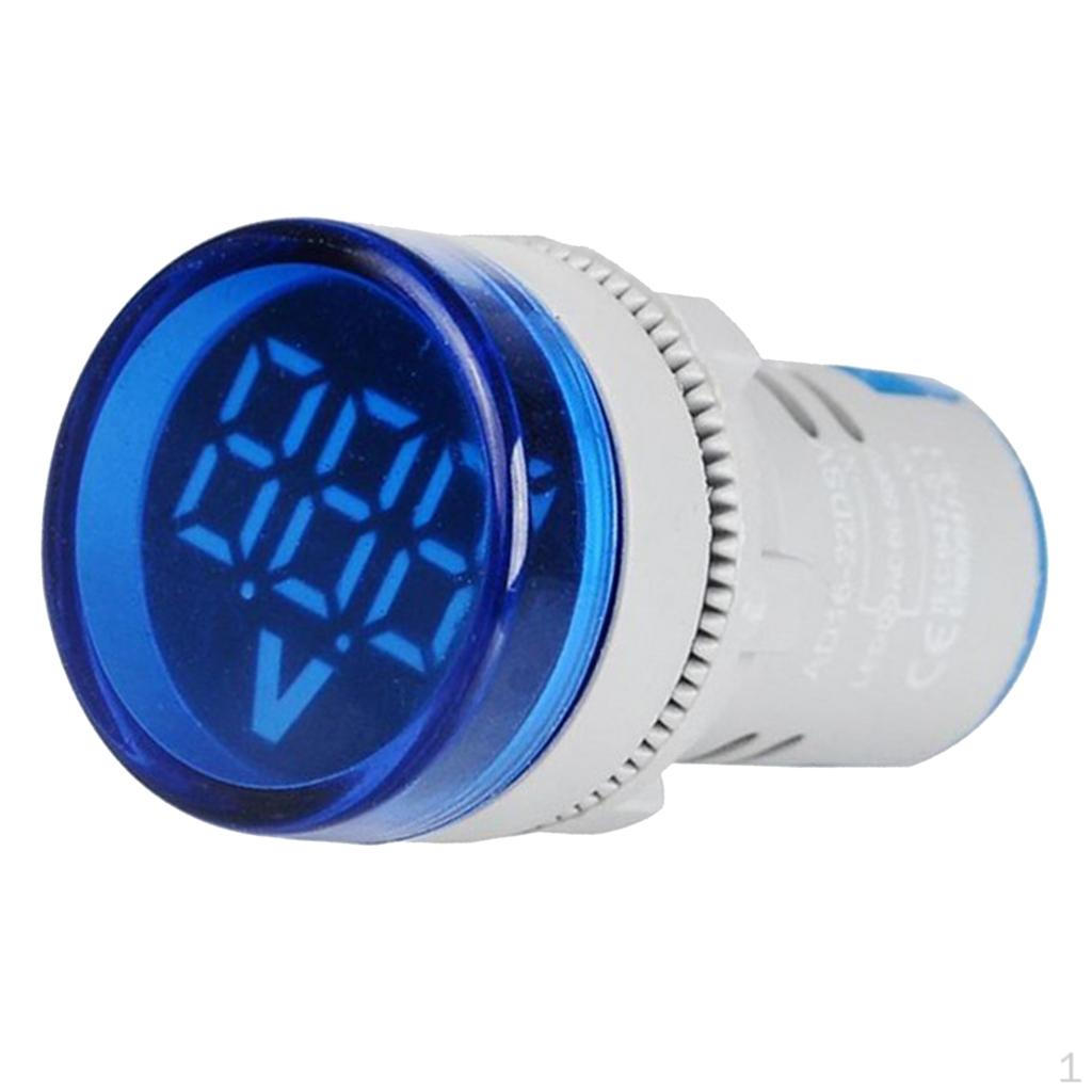 12-500 Digital Voltmeter Voltage Meter Round LED Indicator