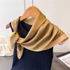 Luxury Simple Designer 70cm Square Scarves Women's Silk Scarf Spring and Summer Bandana Small Hairbands Foulard Shawl