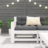 VidaXL Canapé de Jardin Accoudoir avec Coussin, Siège avec Dossier, Fauteuil de Terrasse Patio Arrière-cour Extérieur, Blanc 844921