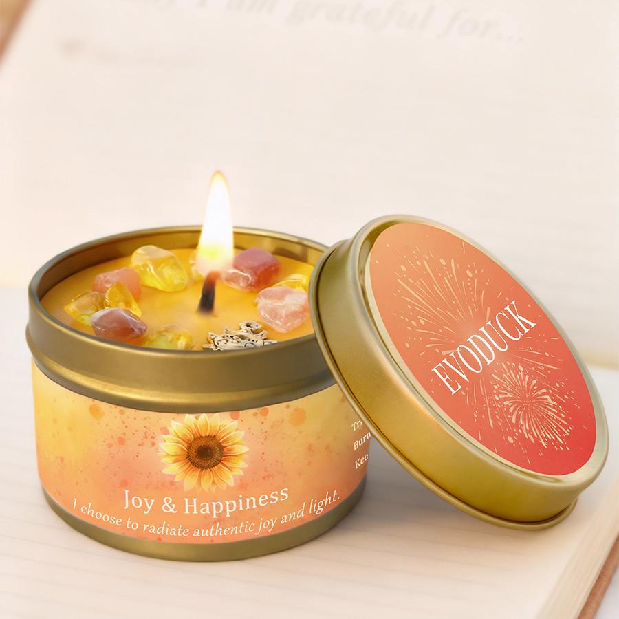 Scented Candles 3oz Law of Attraction Joy Happiness Manifestation Energy Boosting Christmas Home Decoration Candle Holders Gift