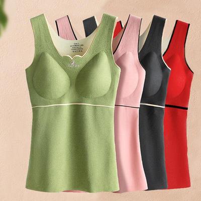 Women's Seamless Slim-Fit Velvet Warm Vest for Autumn and Winter