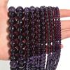 1 Strand 4/6/8/10/12mm Purple Glass Beads Round Smooth Loose Spacer Beads For Jewelry Making DIY Bracelets Necklace Accessories