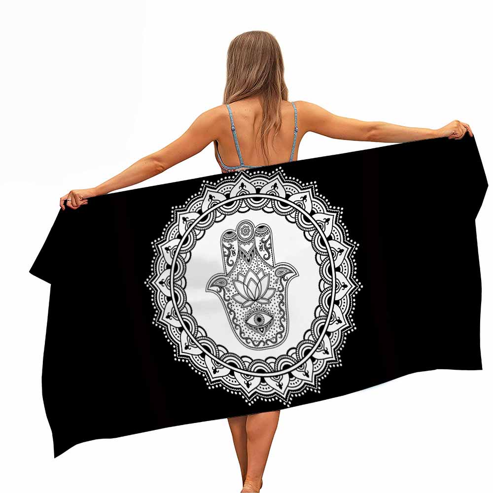 Colorful Mandala Microfiber Psychedelic Beach Towel Portable Quick Dry Sand Outdoor Travel Swim Yoga Mat Super Absorbent Towel