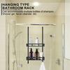 Carbon Steel Shower Caddy Hanging Bath Shelves Organizer Nail-free Shampoo Holder Storage Shelf Rack Bathroom Basket Holder