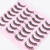 Cross-border European and American Style Flared Lashes, 14 Pairs of Thick, Curled, Naturally Three-dimensional One-piece Lashes