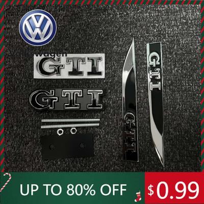 2026 Hot For VOLKSWAGEN VW 3Pcs 3D Metal Car Trunk Logo Sticker Grill Emblems Badge Decals For VW Golf 2 3 4 5 6 8 MK2 MK3 MK4 M