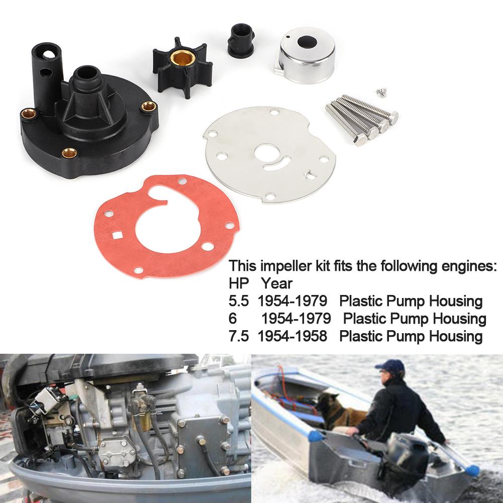 Water Pump Impeller Repair Kit Fits for Evinrude Johnson OMC 5.5 6 7.5 HP 763758 778166 Outboard Engine