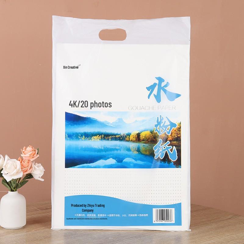 8K All Wood Pulp Sketch Paper for Pencil, Gouache, and Watercolor - Ideal for Art Students