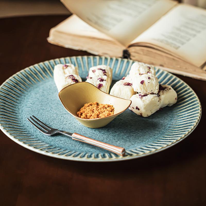 Kreative kleine Teller Hot Pot Geschmacksteller Haushalt Keramik Geschmacksteller Geschirr Geschmacksteller Dippteller Kleine Gemüseteller Snackteller