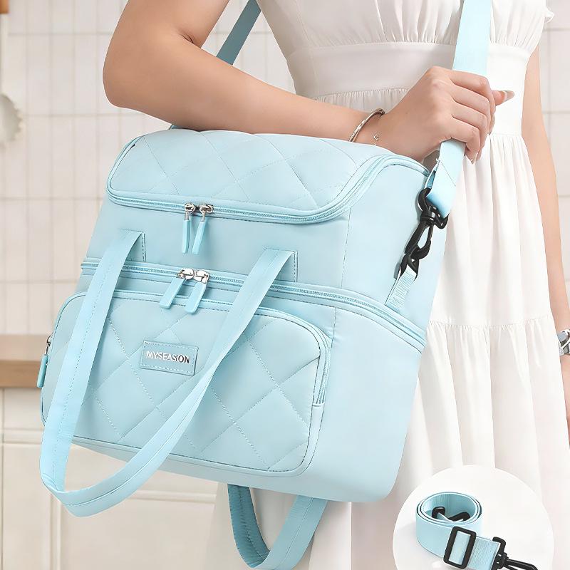 Large Capacity Double-Layer Insulated Picnic Bag with Thickened Aluminum Foil