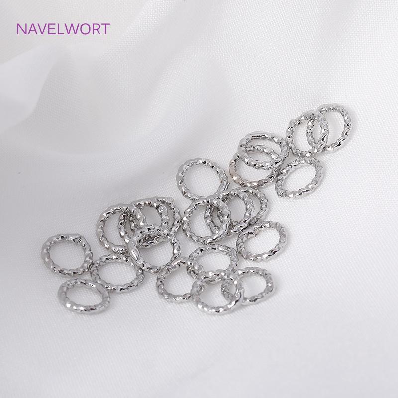 6/8/10/12MM 18K Gold Plated Brass Round Twist Closed Ring Connectors Accessories For DIY Jewelry Making Supplies Wholesale