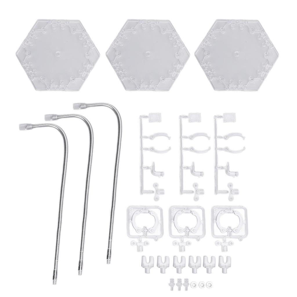 3 Pack Action Figure Stand ABS Stainless Steel Bendable Doll Figure Support Display Holder Base for