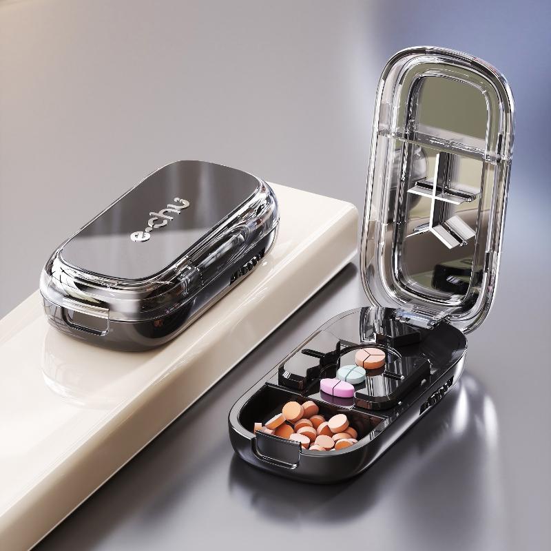 3In1 Medicine Cutter Precise Cutting Into Half / Third / Quarter Drug Divider Organizer Portable Tablet Splitting Pills Splitter