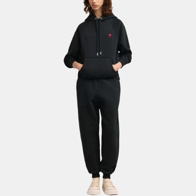 Ami Paris Ami De Coeur Κεντητό Παντελόνι Φόρμας με Κορδόνι UTR235747-001