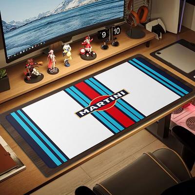 Martini Racing Large Size Mouse Pad Large Gaming Table Cushion Non-slip Laptop Tablet Big Mousepad XXL Mat Mini PC Playmat With Lock Edge
